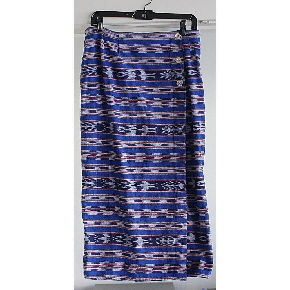 VIntage 1990s Susan Bristol (Lauren Style) - Tribal Southwest Wrap Maxi - 16